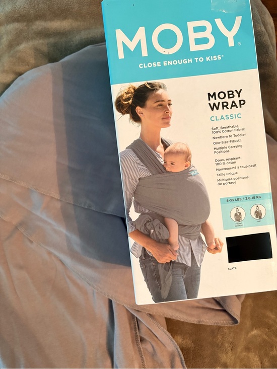 Moby Other - MOBY Classic Swaddle Wrap Slate Gray 100% Cotton lbs